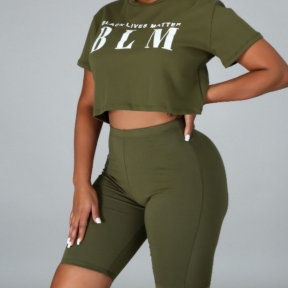 Black Lives Matter Biker Short Set